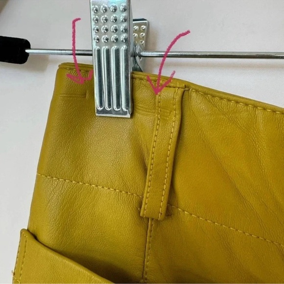 New Anthropologie The Colette Cropped Wide Leg Pants Maeve Faux Leather 30 - Picture 10 of 12